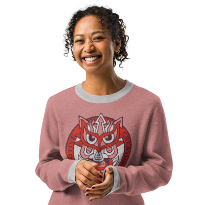 Coral Galaktic Dude Knitted crew neck sweater