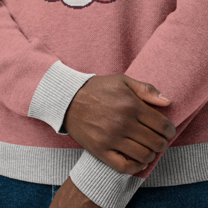 Coral Galaktic Dude Knitted crew neck sweater