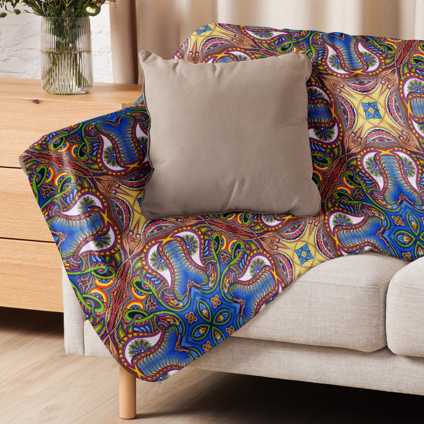 "Apotheosis of Dualitree Mandala" Sherpa Blanket