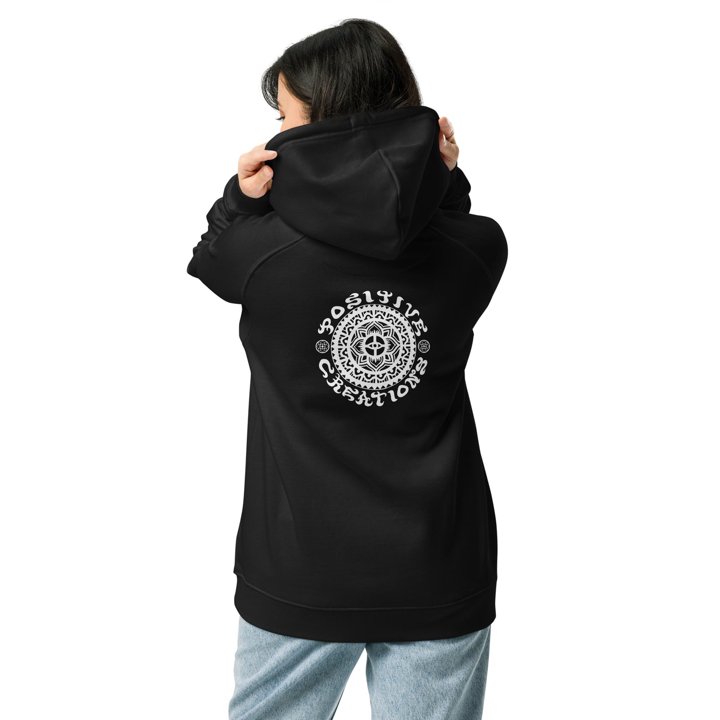 "Positive Ripper" Unisex eco raglan hoodie