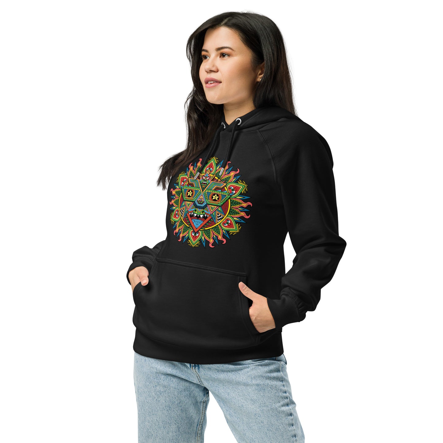 "RoboSun" Unisex eco raglan hoodie