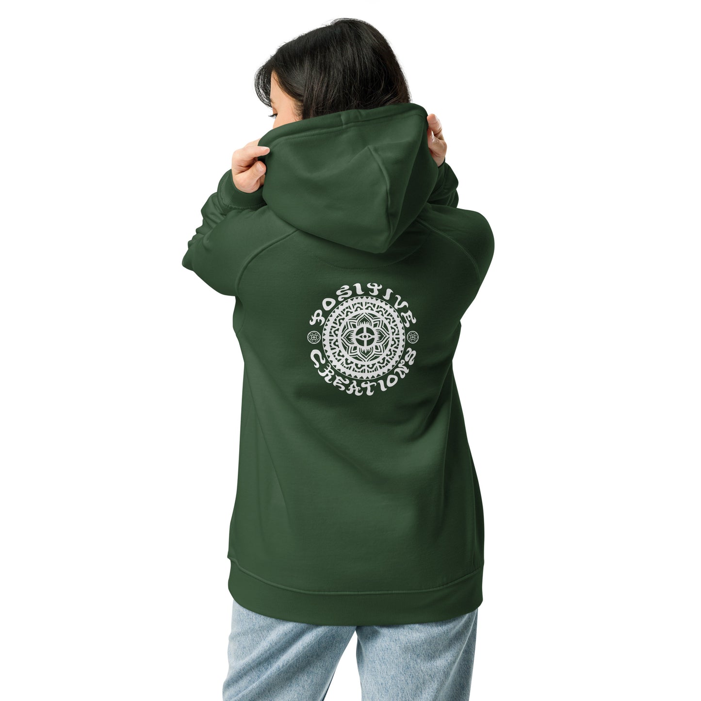 "Positive Ripper" Unisex eco raglan hoodie