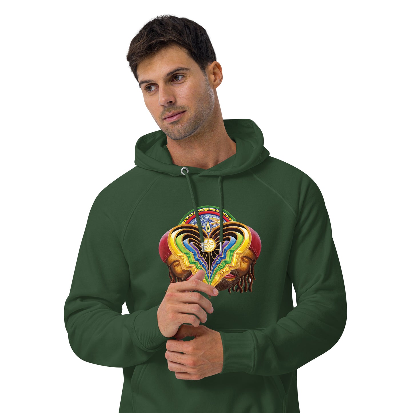 "Peeling Bodies" Unisex eco raglan hoodie