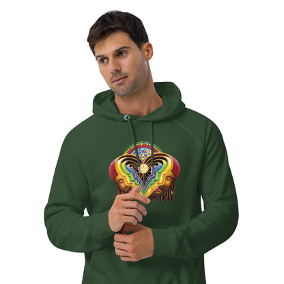 "Peeling Bodies" Unisex eco raglan hoodie