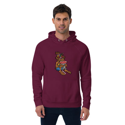 "The Muncher of Mushroomland" Unisex eco raglan hoodie