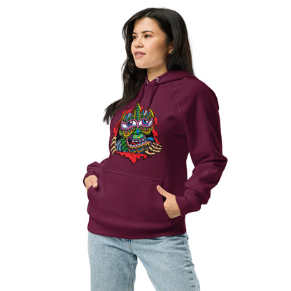 "Positive Ripper" Unisex eco raglan hoodie