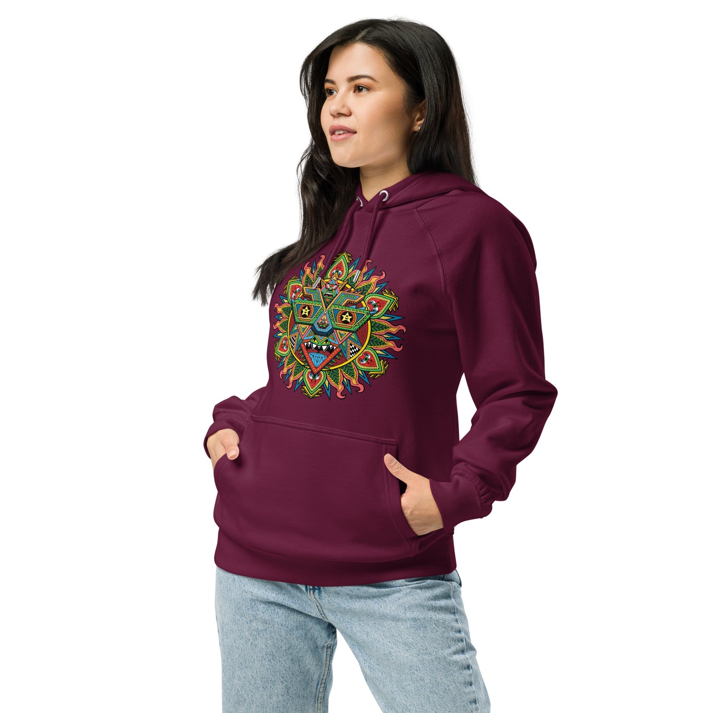 "RoboSun" Unisex eco raglan hoodie