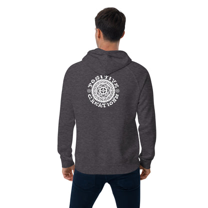 "Peeling Bodies" Unisex eco raglan hoodie