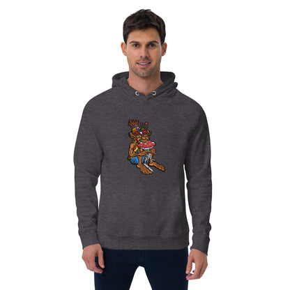 "The Muncher of Mushroomland" Unisex eco raglan hoodie