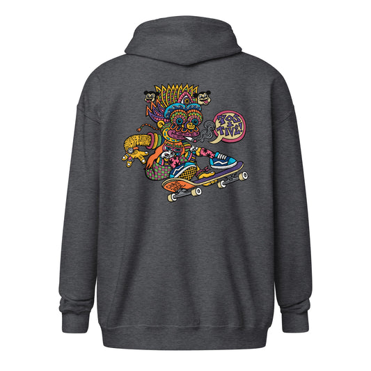 "Skater Bart" Raglan Zip Hoodie