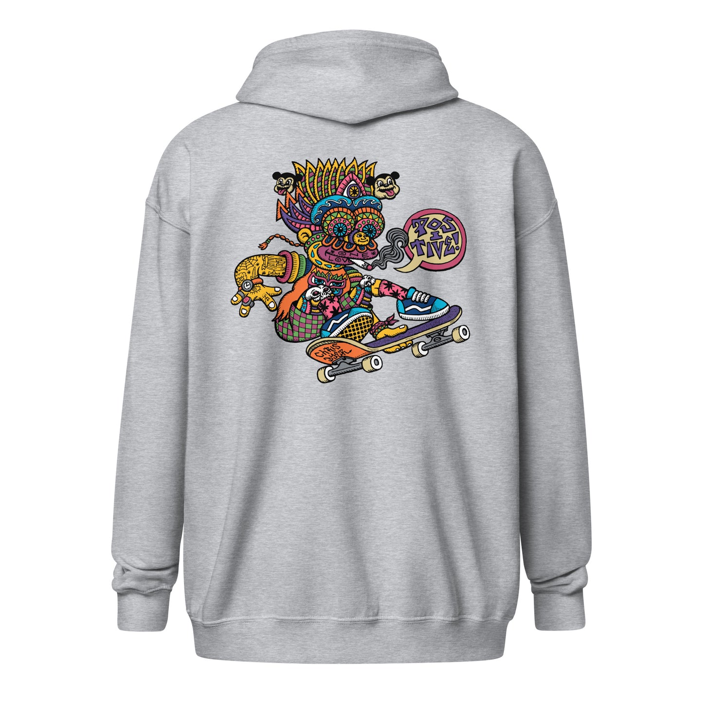 "Skater Bart" Raglan Zip Hoodie