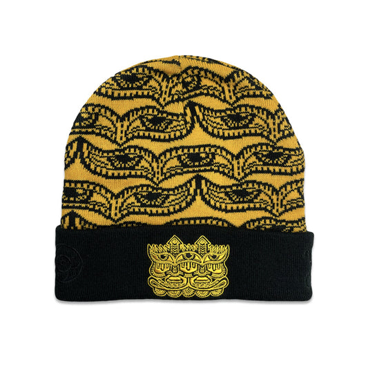 Chris Dyer Harmoneyes Yellow Cuff Beanie