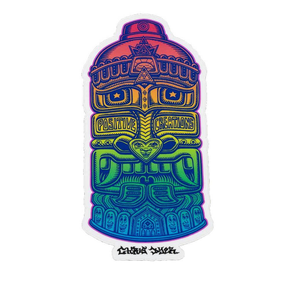 Rainbow Tribal Spray Can Sticker - Positive Creations