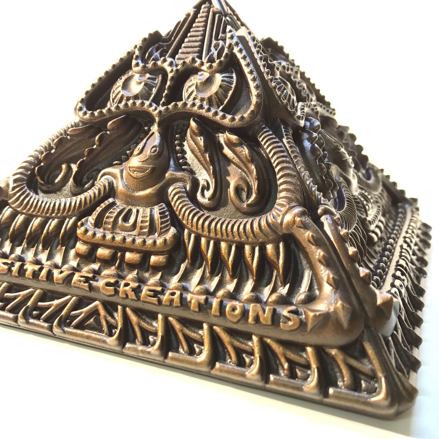 Limited Edition Bronze Pyramid Sculpture - Positive Creations