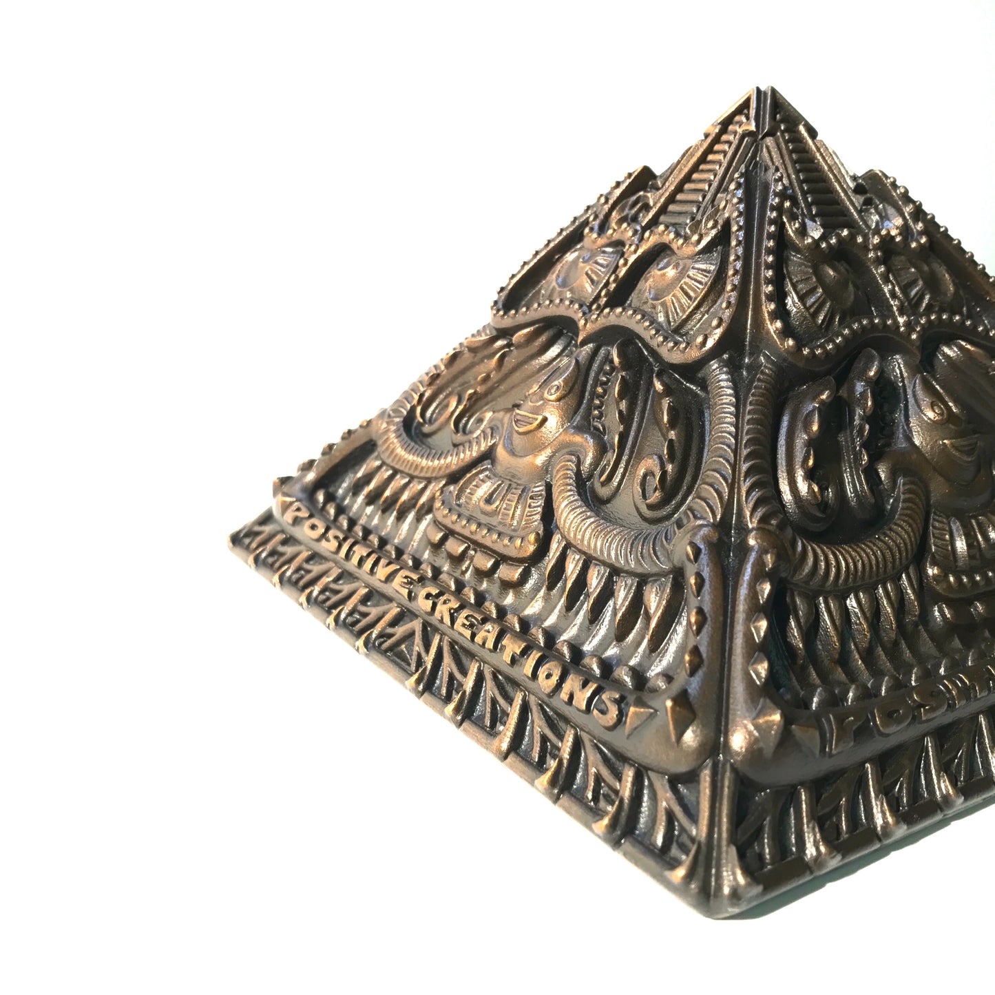 Limited Edition Bronze Pyramid Sculpture - Positive Creations
