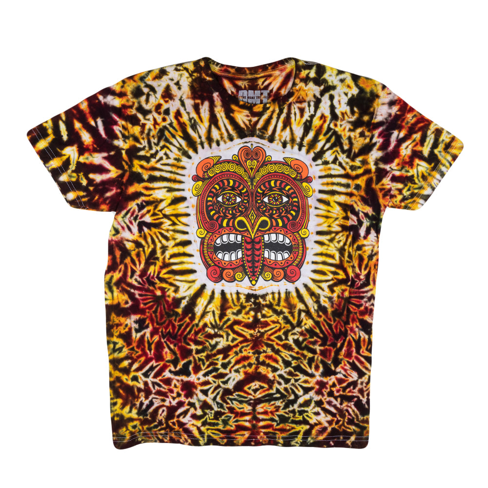 Lava Flow Tribal Mask Tie Dye T Shirt