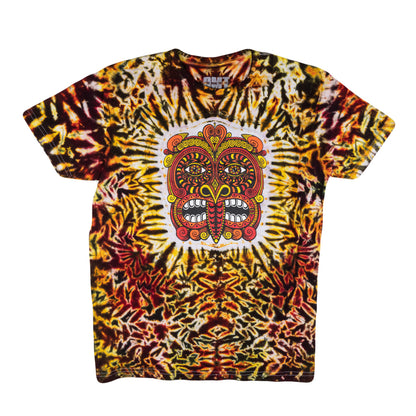 Lava Flow Tribal Mask Tie Dye T Shirt