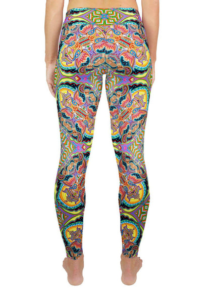 JAI GANESHA! PATTERN ACTIVE LEGGINGS - Positive Creations