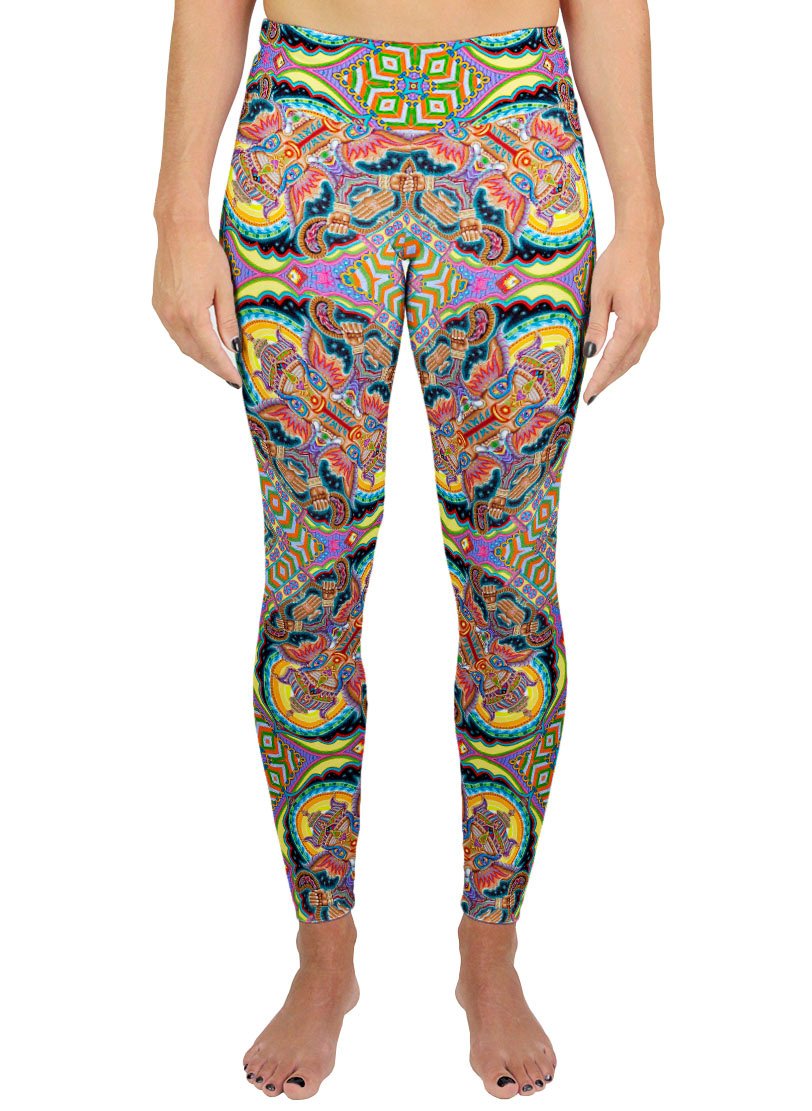 JAI GANESHA! PATTERN ACTIVE LEGGINGS - Positive Creations