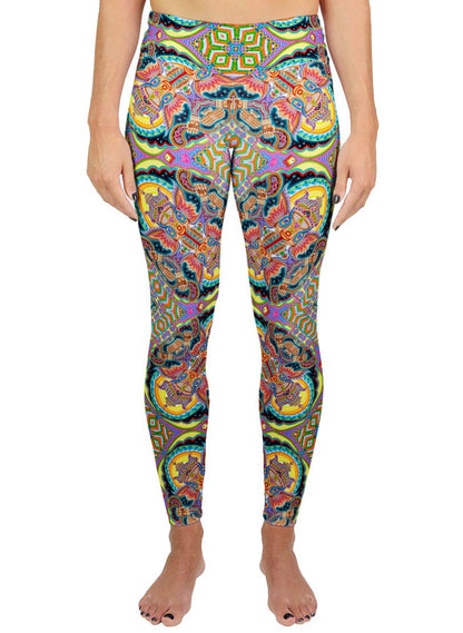 JAI GANESHA! PATTERN ACTIVE LEGGINGS - Positive Creations