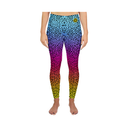 Florescent Brain Pattern ACTIVE LEGGINGS