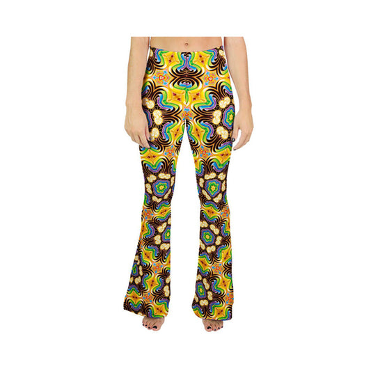 PEELING BODIES PATTERN BELL BOTTOMS