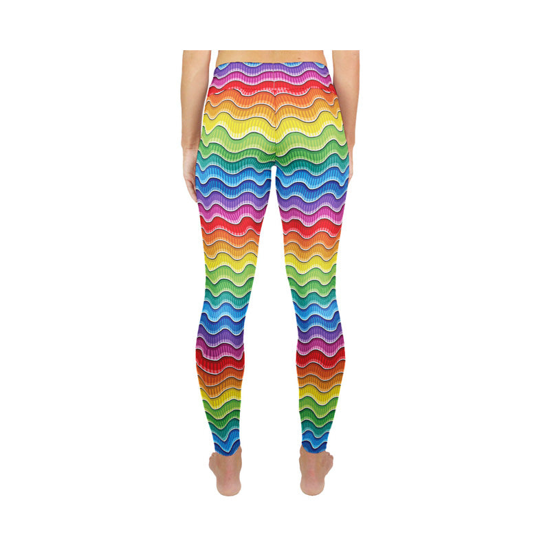 "Rainbow Waves" Active Leggings