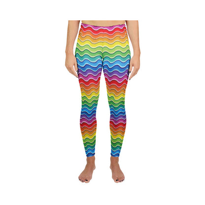 "Rainbow Waves" Active Leggings