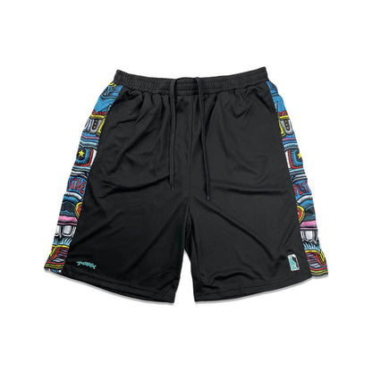 Chris Dyer "Totem" Blue Black Mesh Shorts