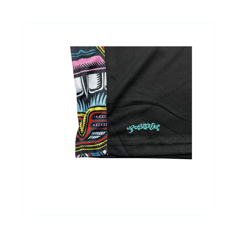 Chris Dyer "Totem" Blue Black Mesh Shorts